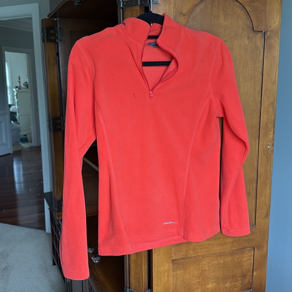 Eddie Bauer Orange Quarter Zip